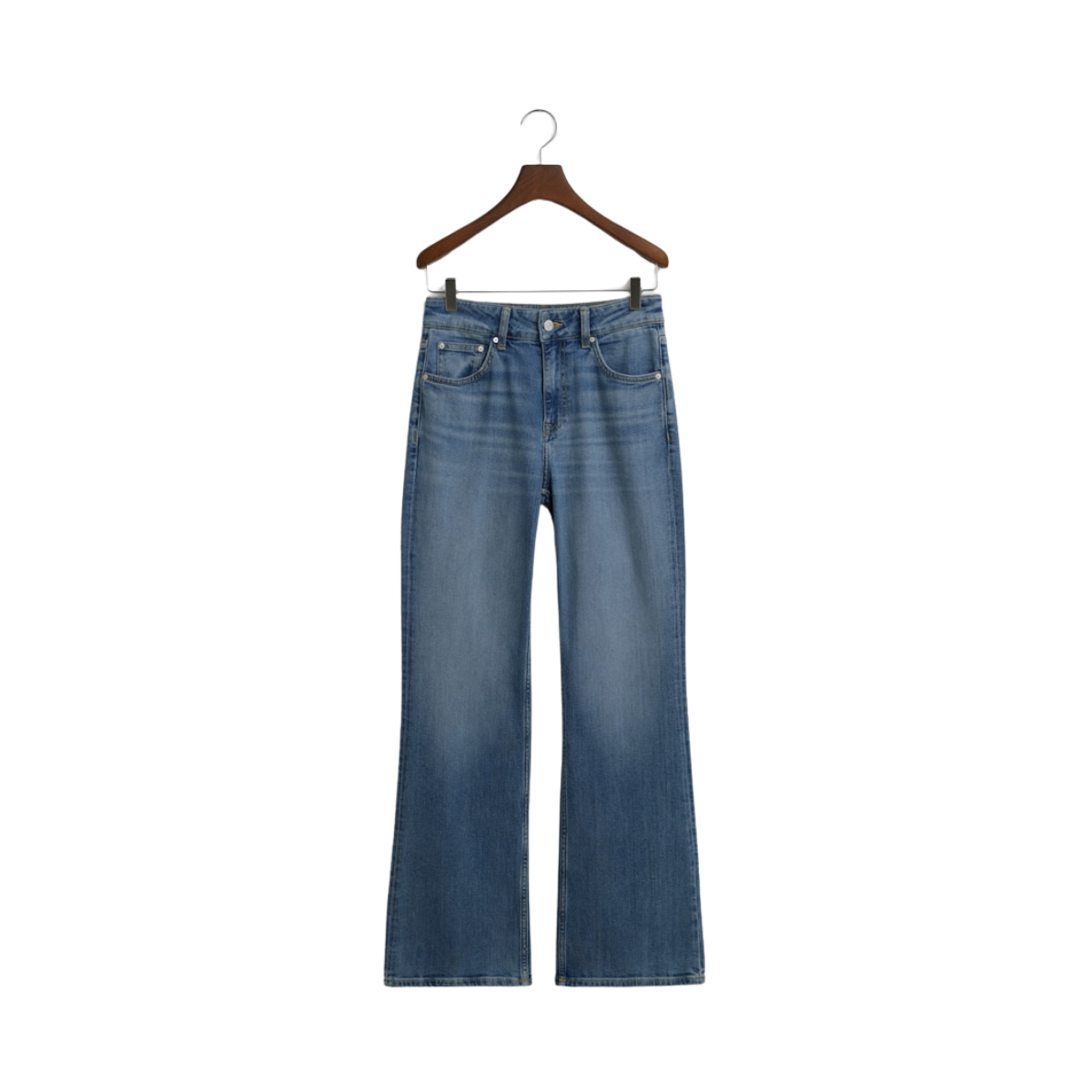 SLIM FLARE JEANS - 982 SEMI LIGHT BLUE BROKEN IN