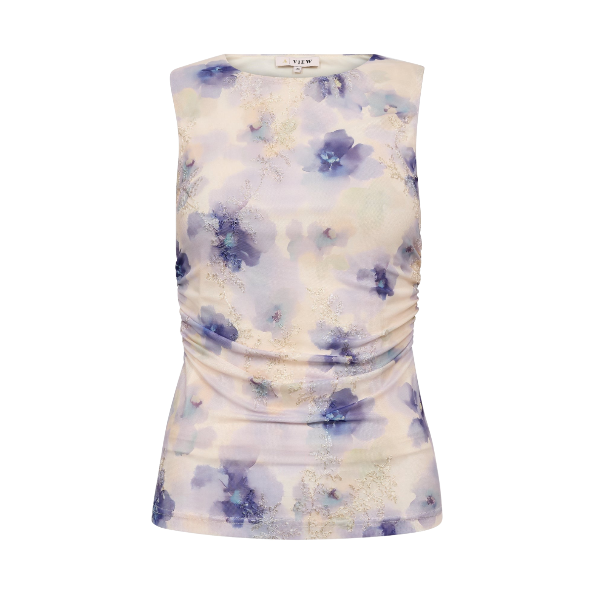 Claudine Top - Purple/Yellow