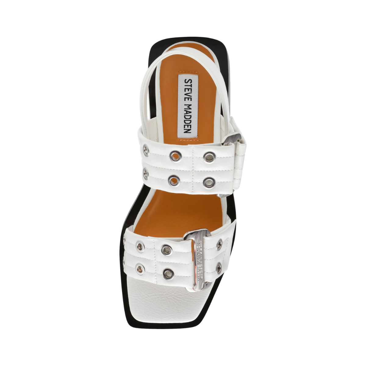 Saria-E Flat Sandals - WHITE PATENT