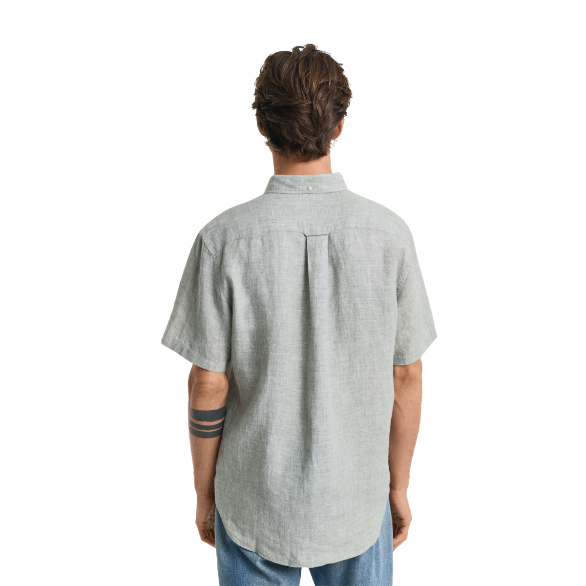 Reg Linen Ss Shirt - Kalamata Green