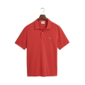 Shield SS Pique Polo - Brick Red