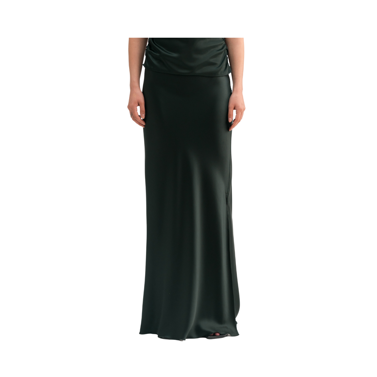 Hana Long Logo Skirt - 31 Deep Forest