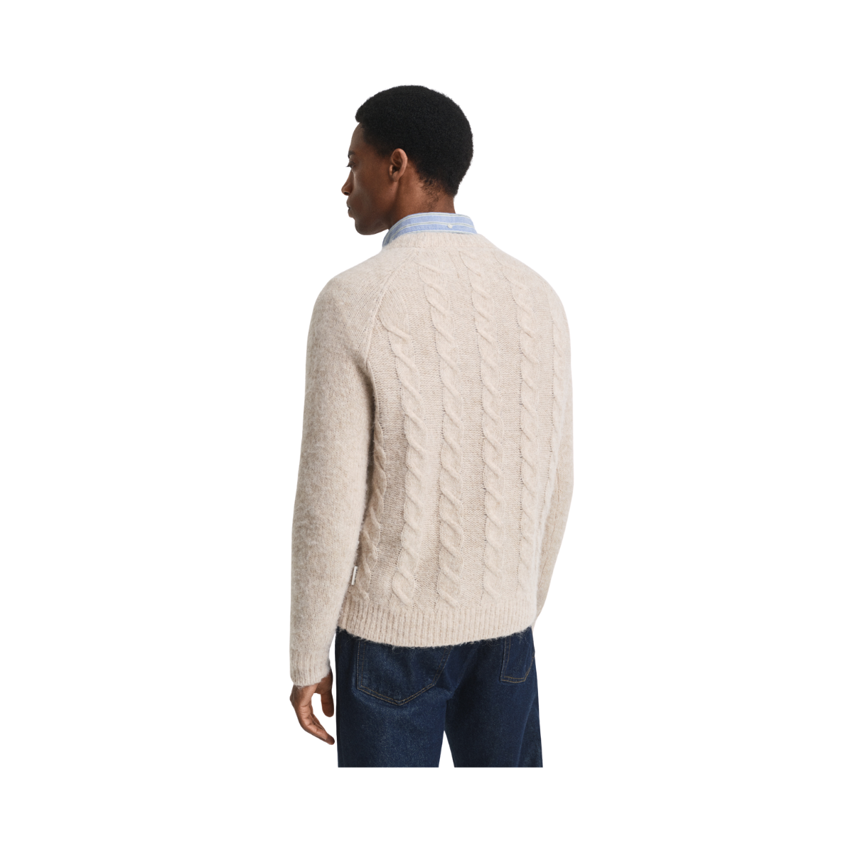 Cable C-Neck - 299 Seed Melange