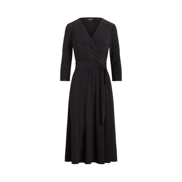Carlyna 3/4 Sleeve Day Dress - Black