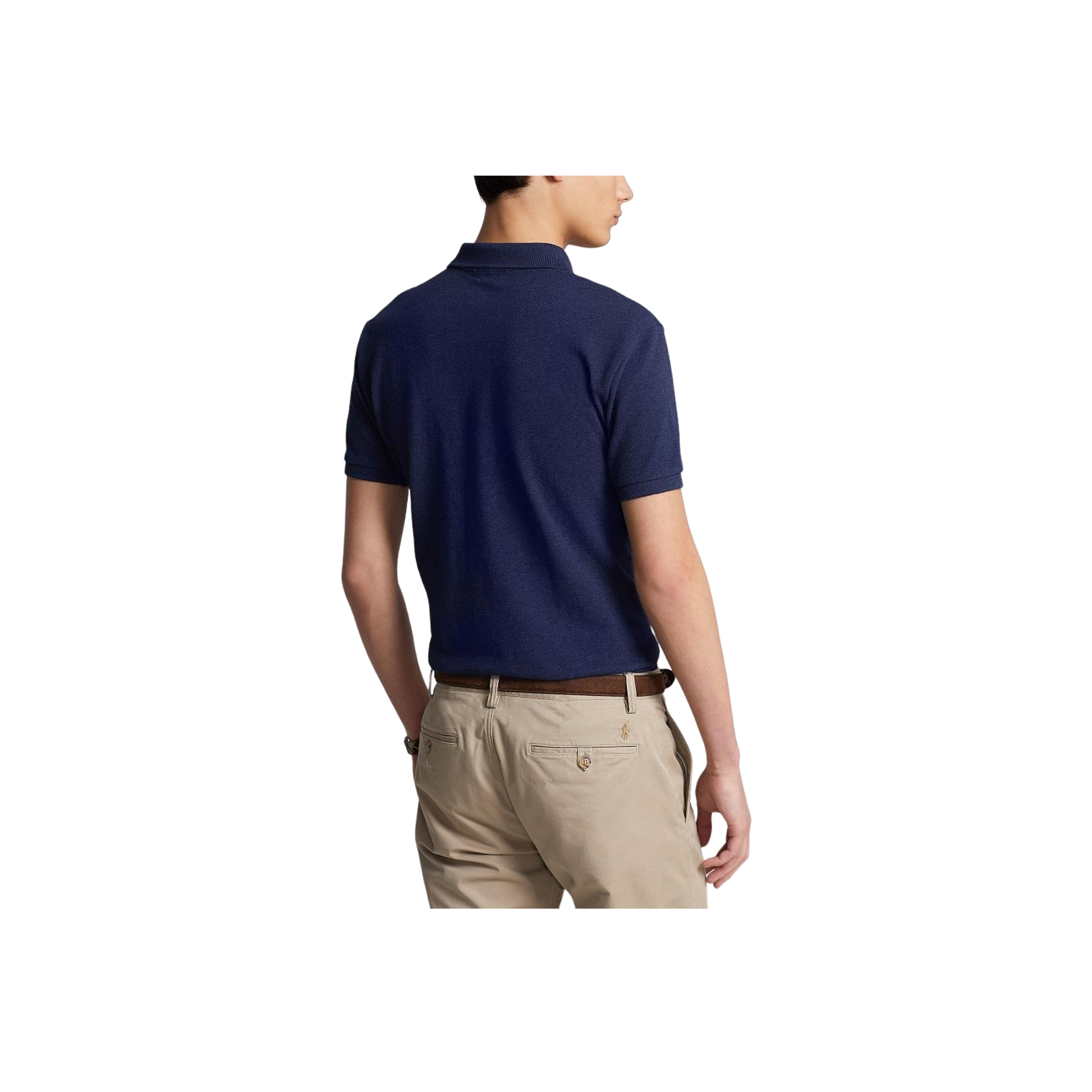 Custom Slim Fit Mesh Polo Shirt - Spring Navy
