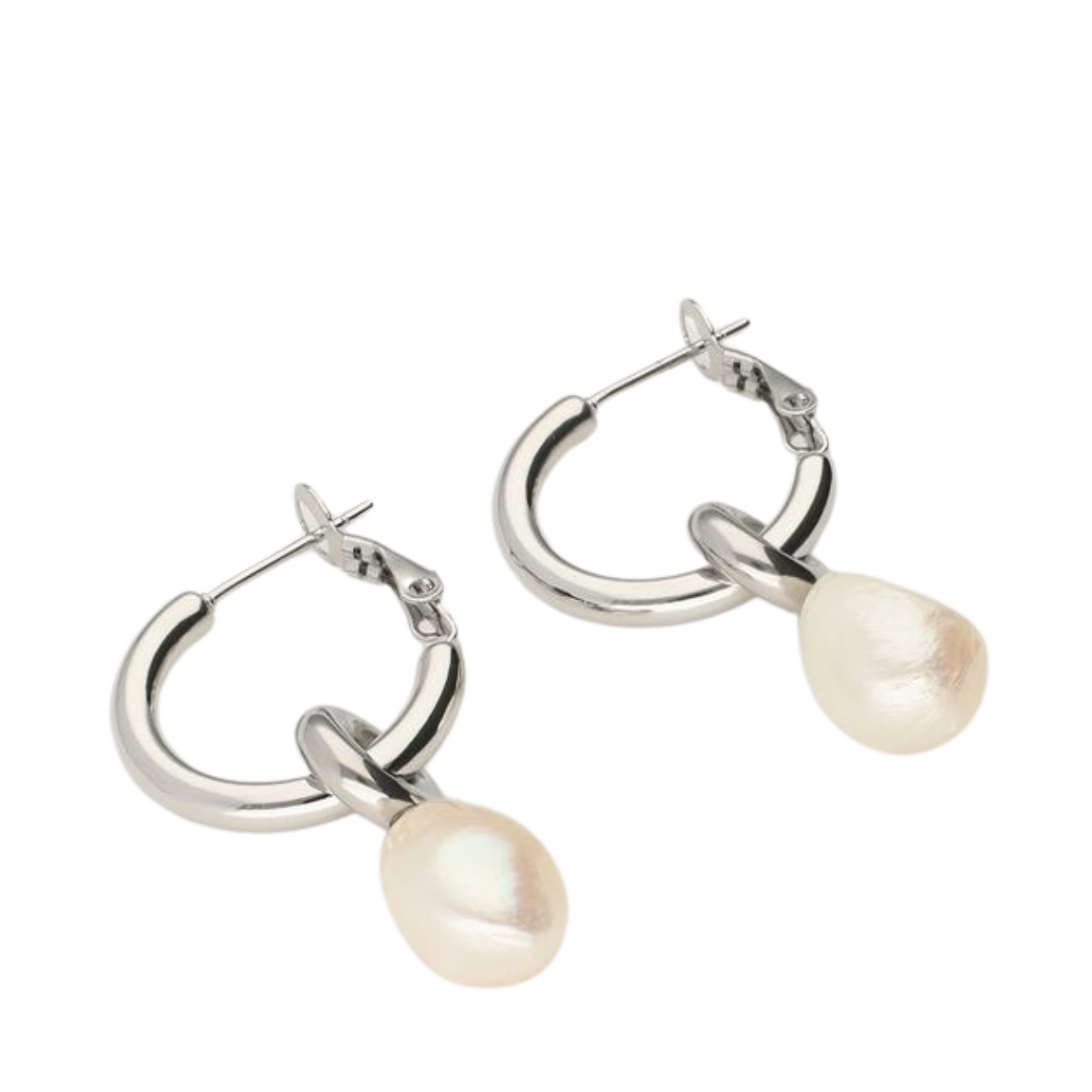 Oorringen Met Parel - 1500 Silver