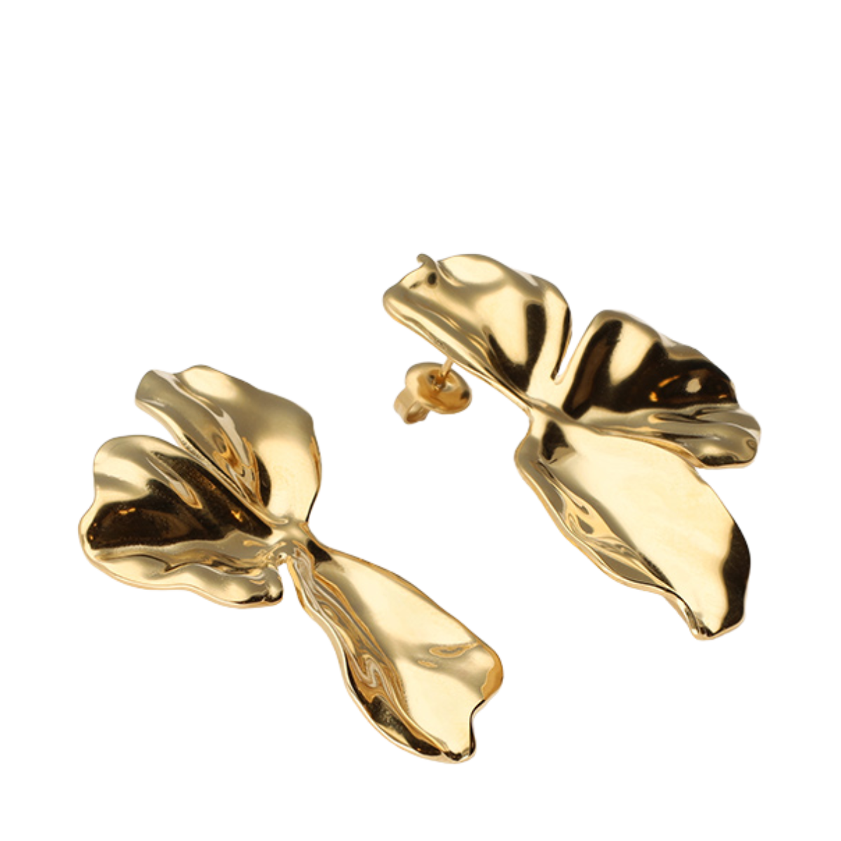 Earrings half flower - Gold