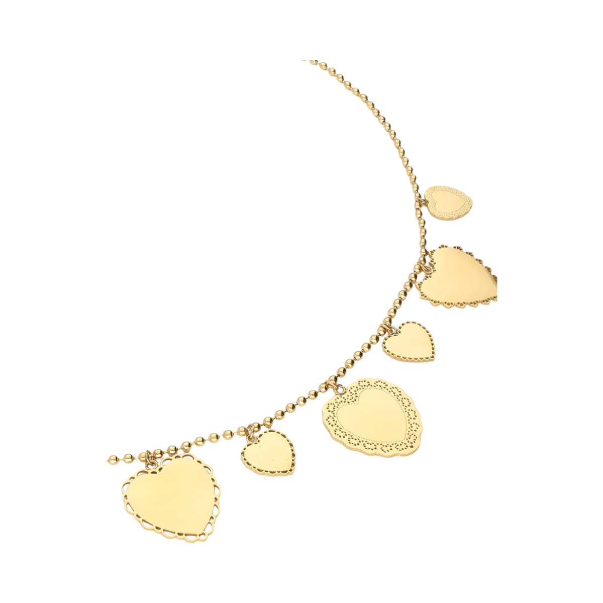 Necklace 7 Hearts - Gold