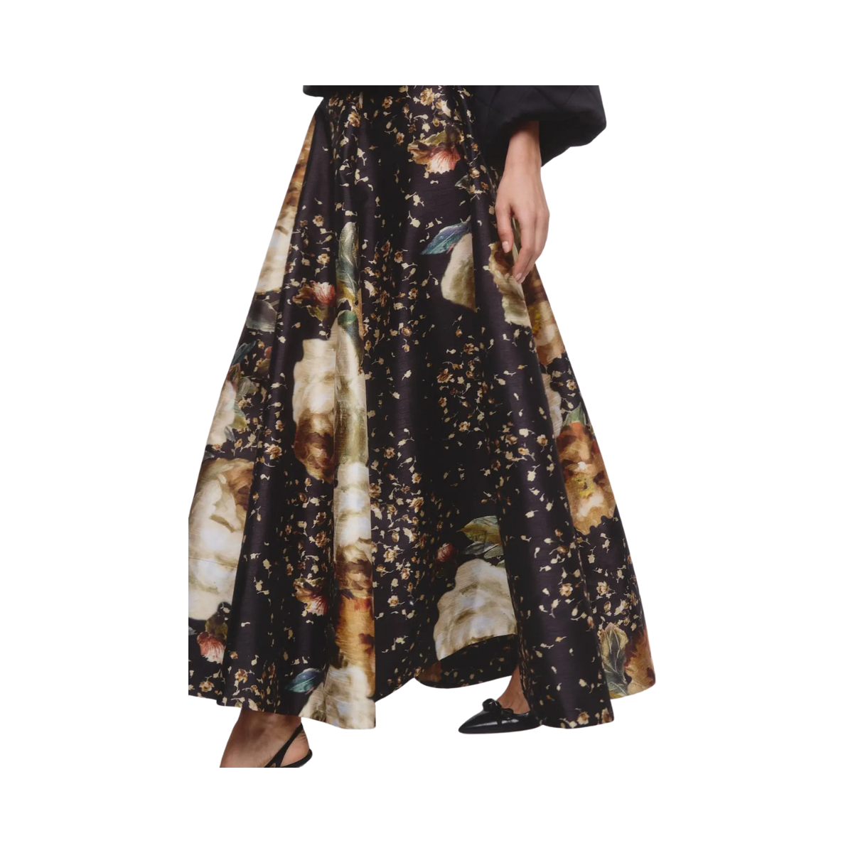 Taffeta Maxi Skirt - Dark Rose