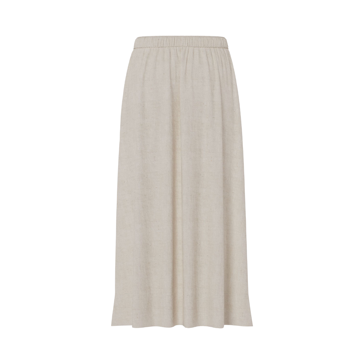 YASUsuma Linen Blend Long Skirt - White Pepper