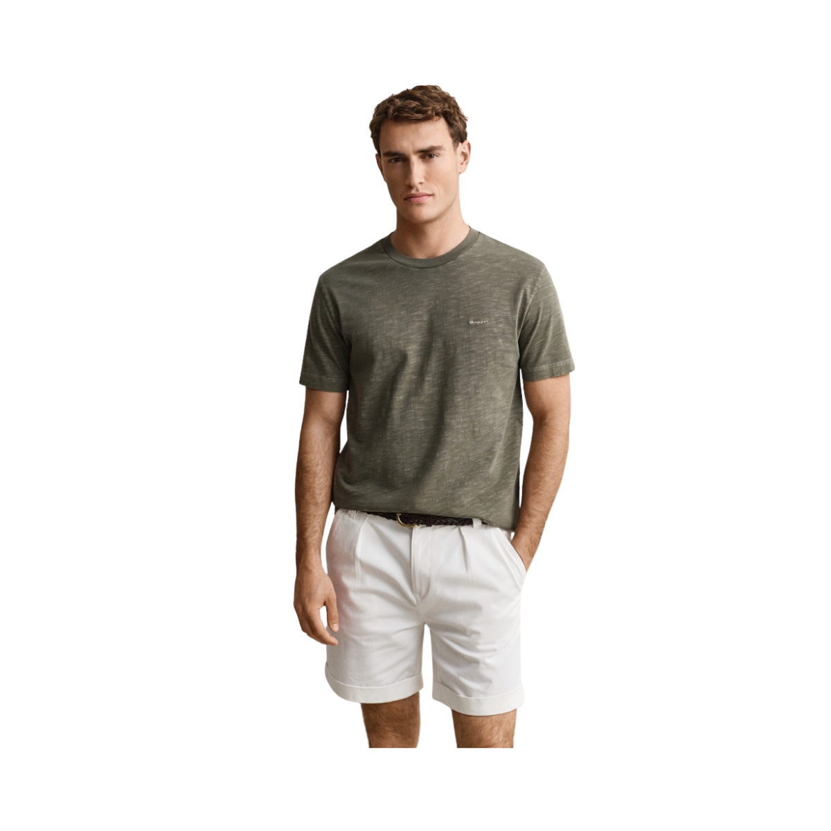 Washed Slub Tshirt - Dry Herb Green