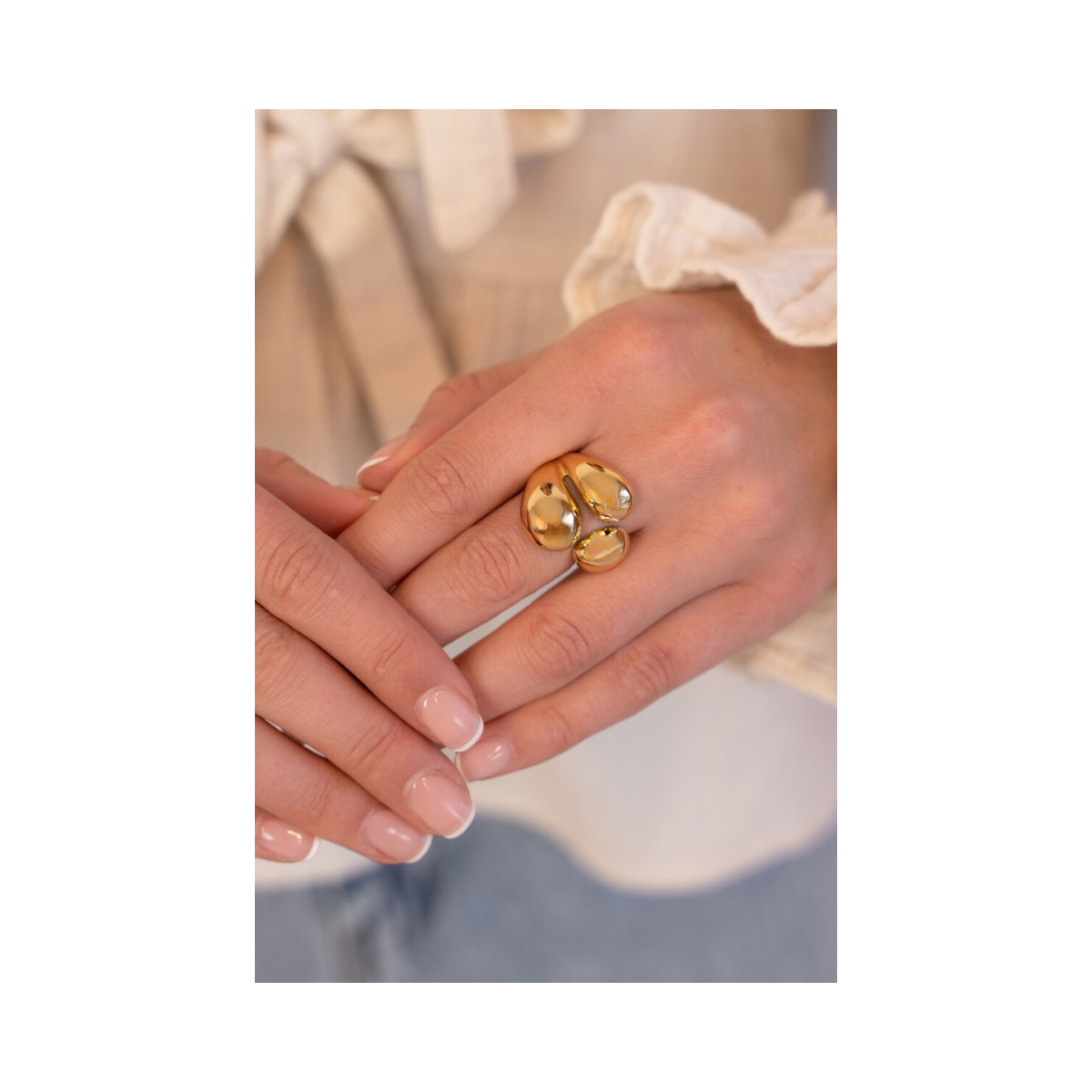 Ring triple dot - 1200 Gold