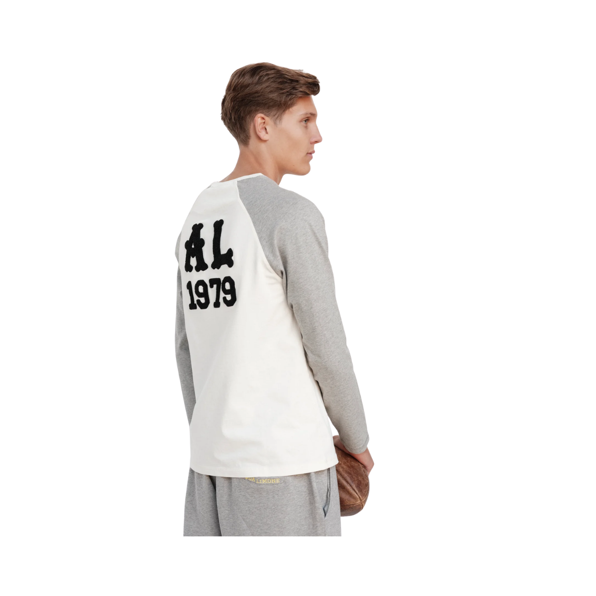 Heavy LS Tee Ivy - Ecru/American Grey