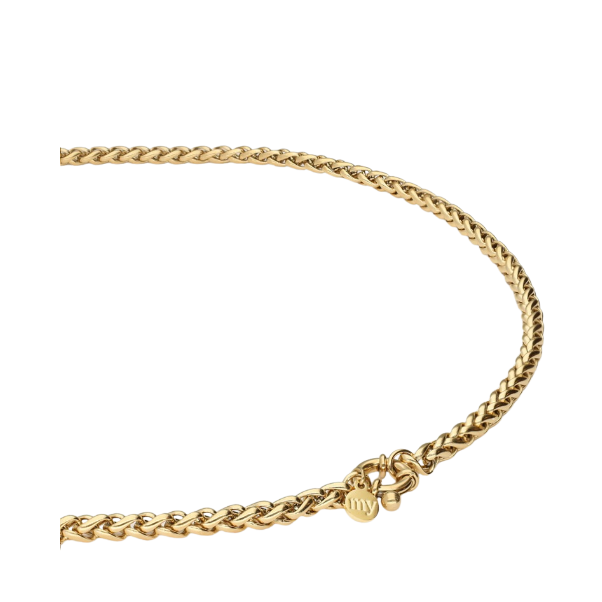 Basic Chain Necklace with Clasp - Gold