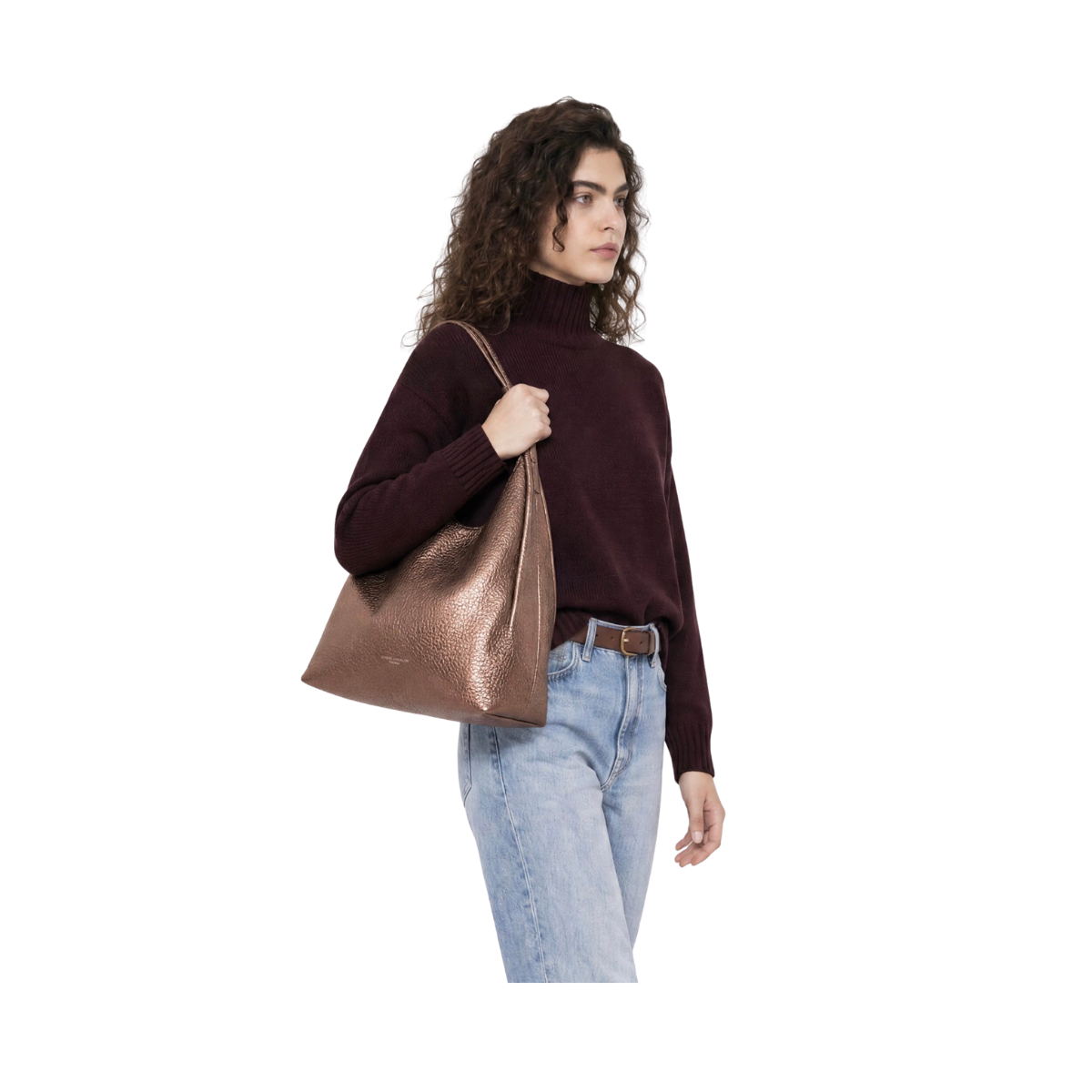 Dua Leather Handbag - Moon