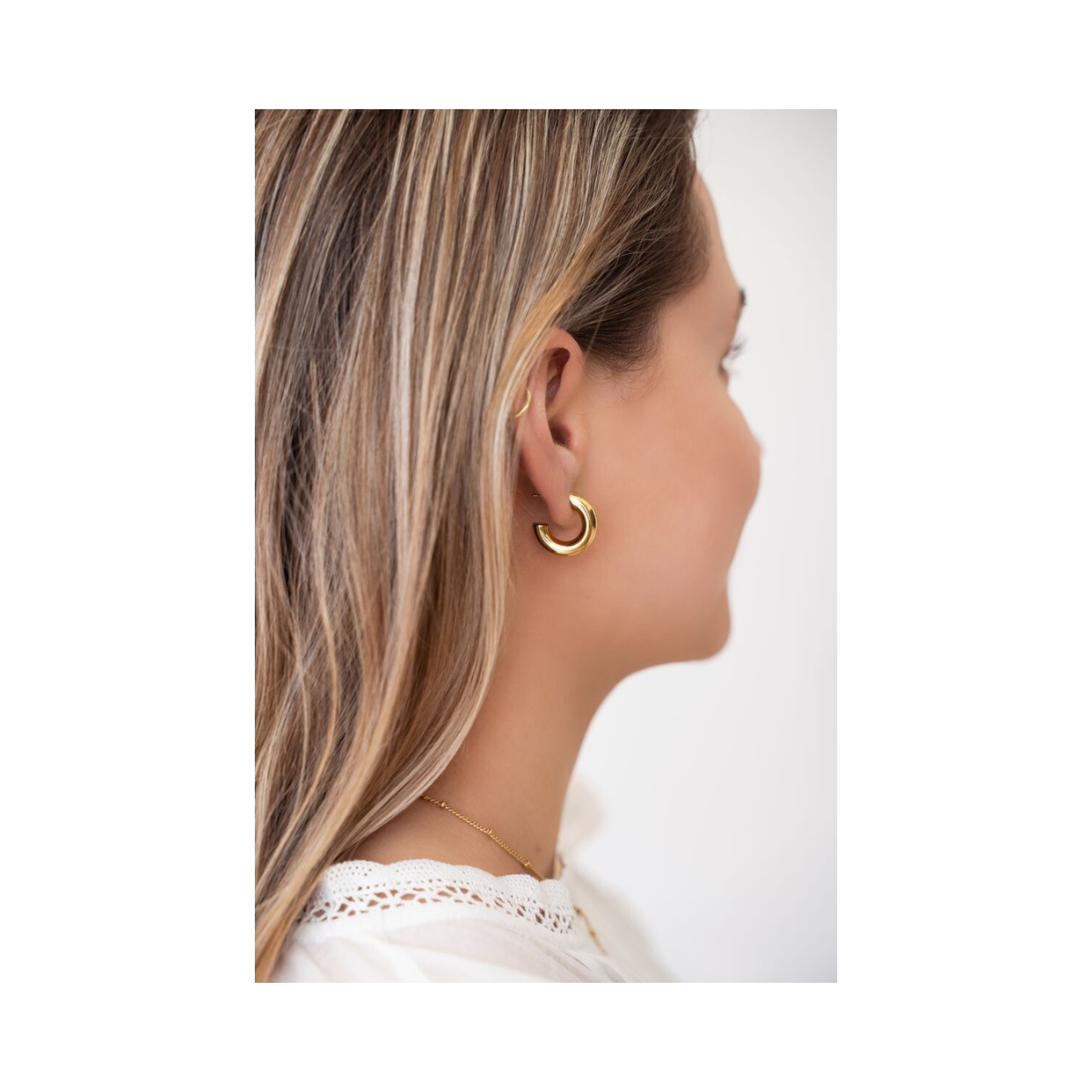 Oorringen Open Klein - 1200 Gold