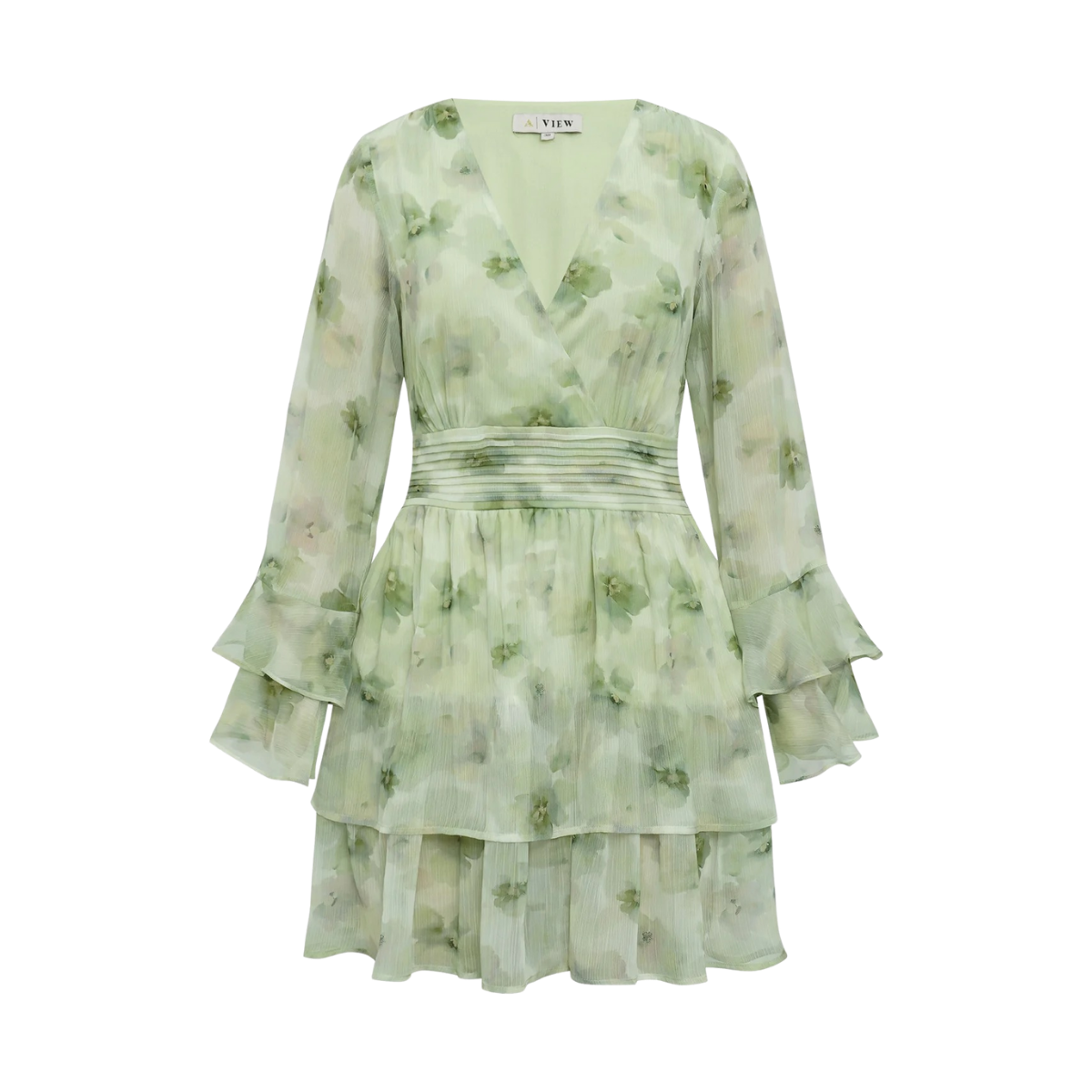 Florella Short Dress - Dusty Green
