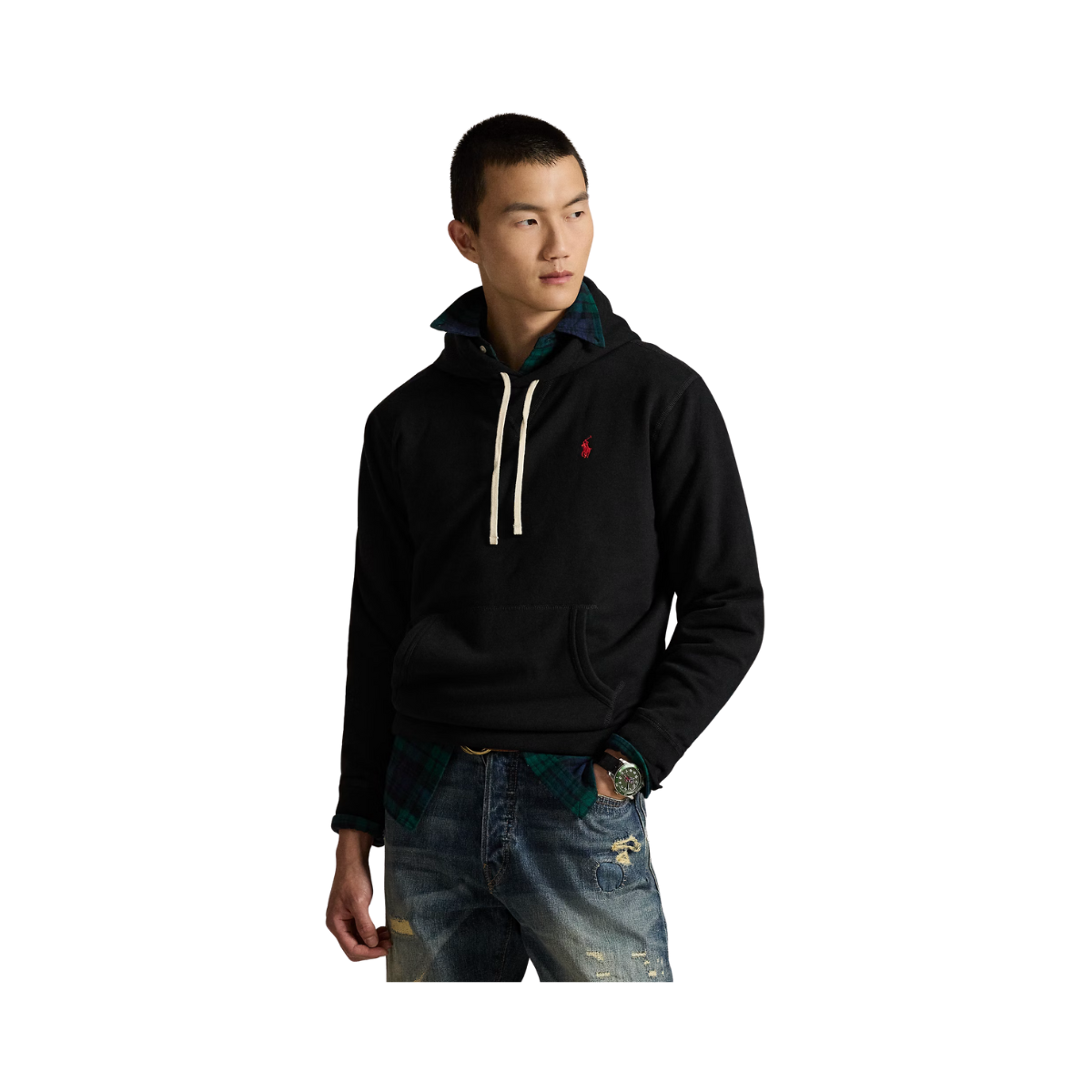 LS Hood Sweater - Black