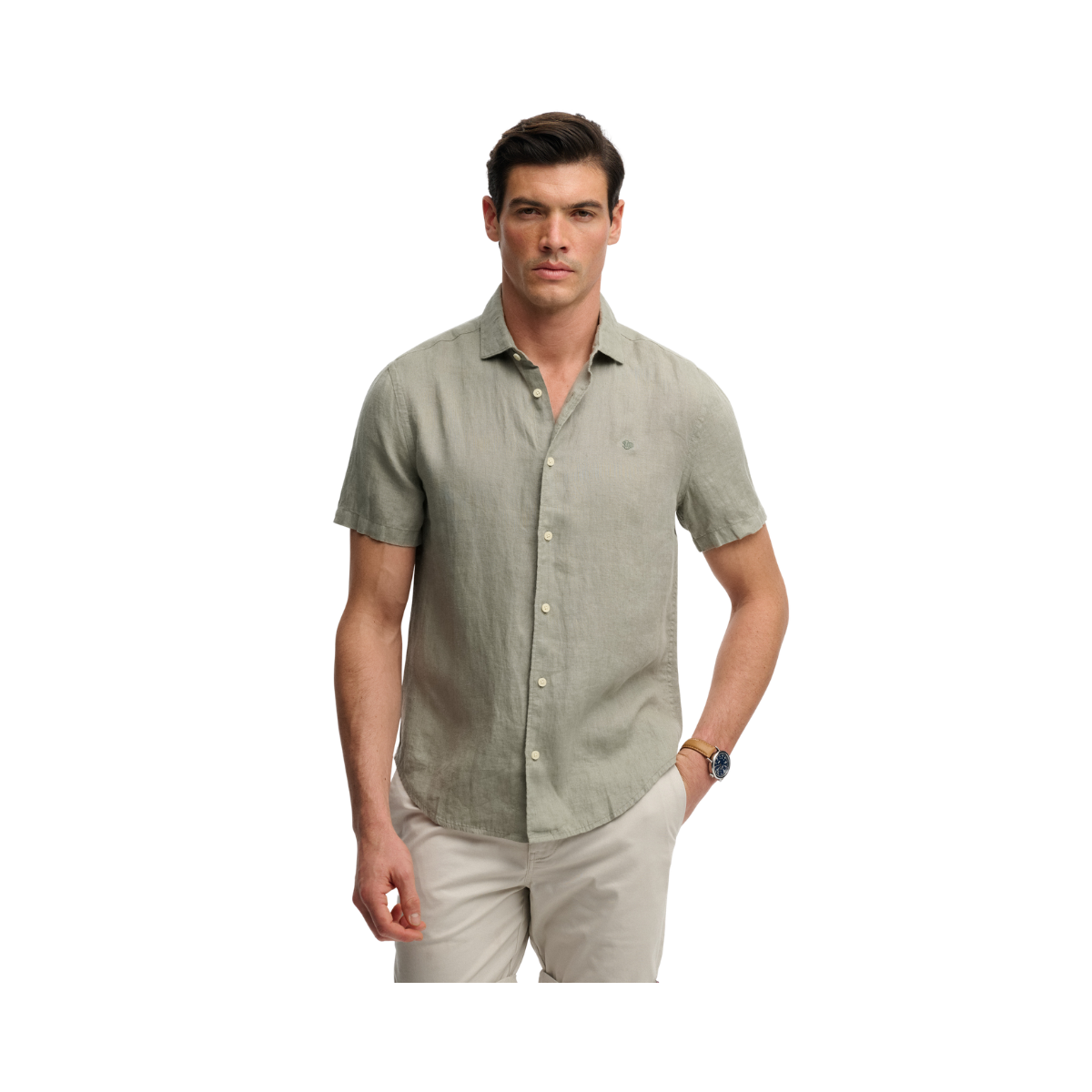 Riviera S/S Linen Shirt - Bay Green