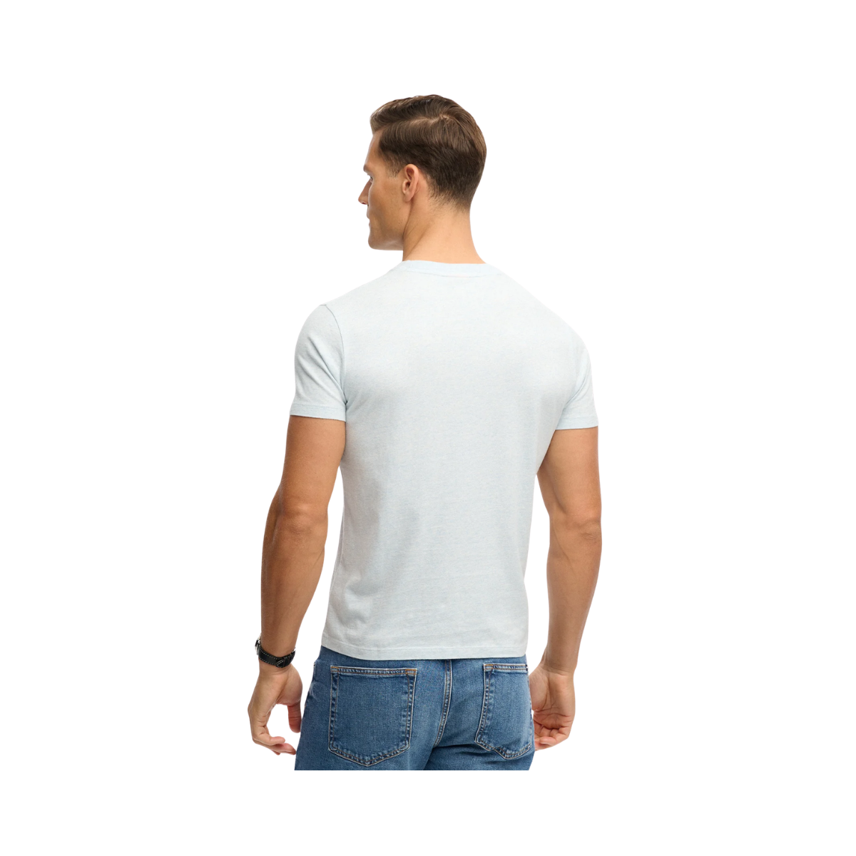 Essential Logo EMB Tee - J7I Icy Blue Marl/Navy