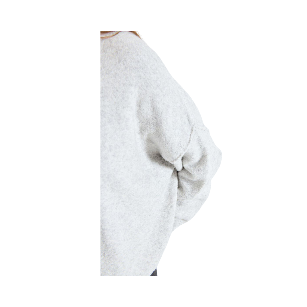 Pull Boule Ml Col Bateau - Gris Chine