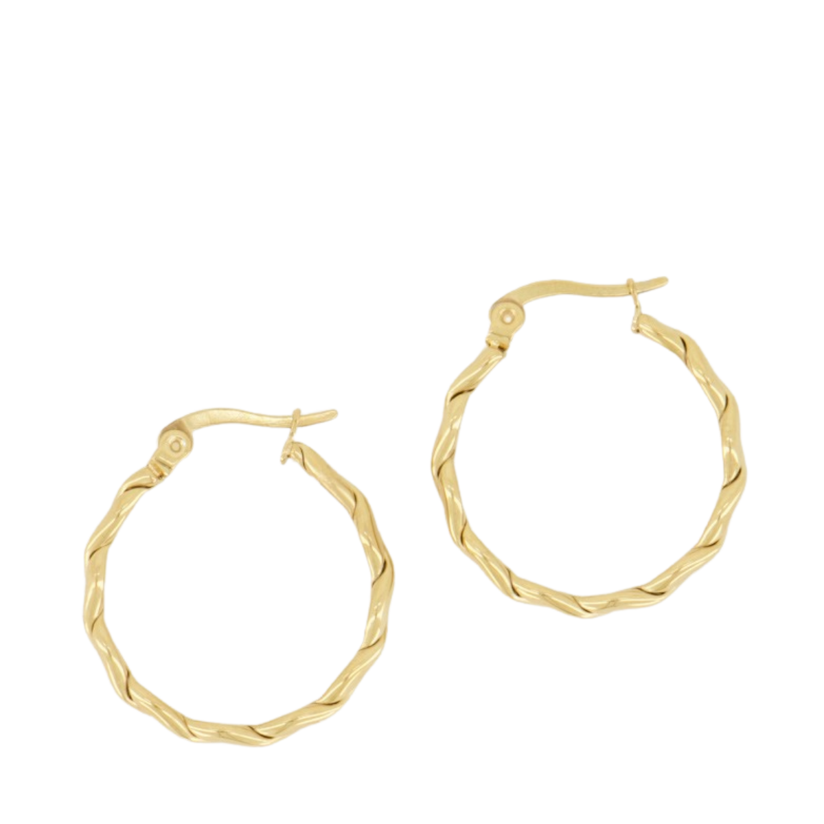 Oorringen Rond Touwpatroon - 1200 Gold