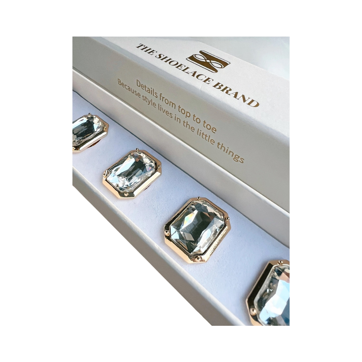 Emma Styck - White Crystal Rectangle
