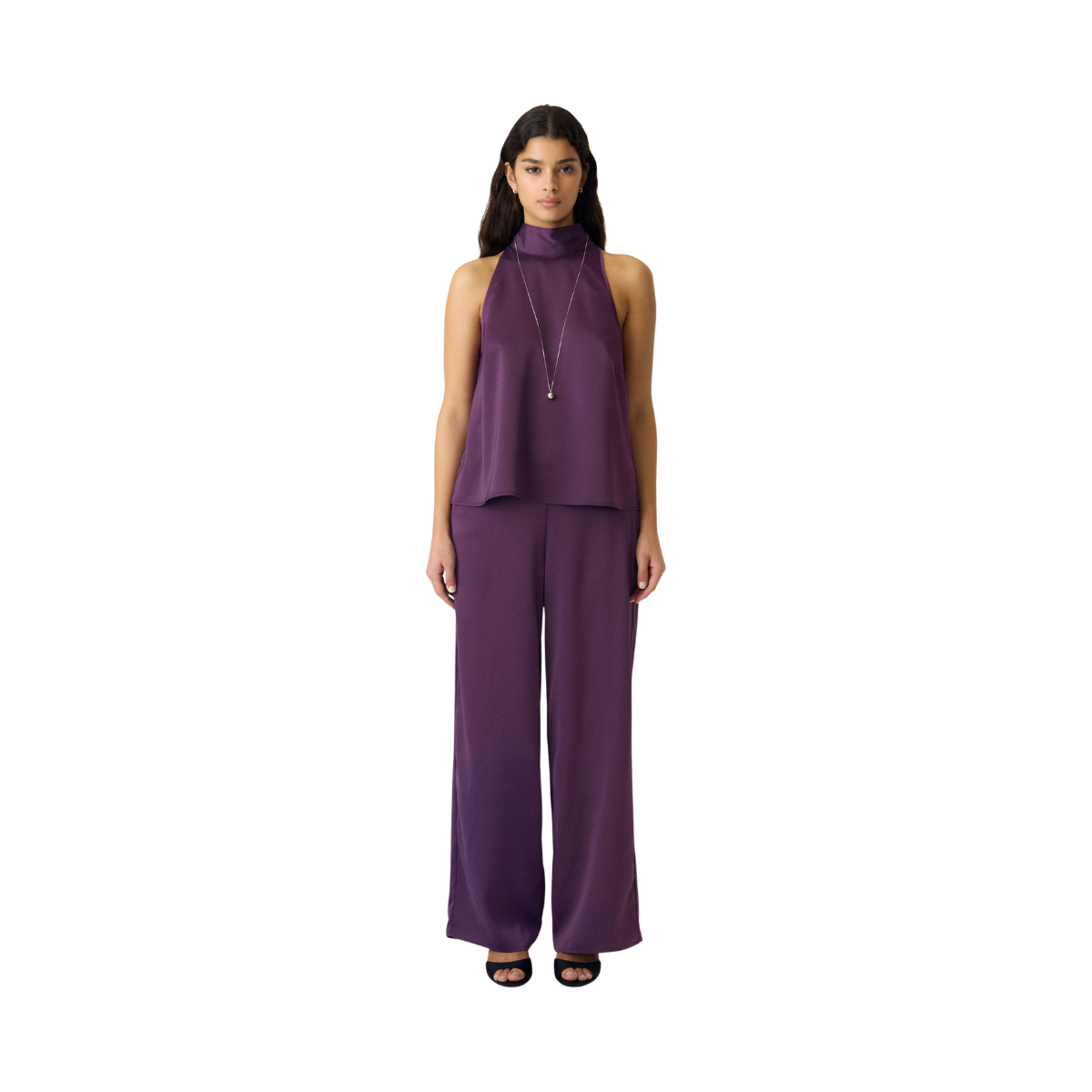 YASPella Scarf Top - Wineberry