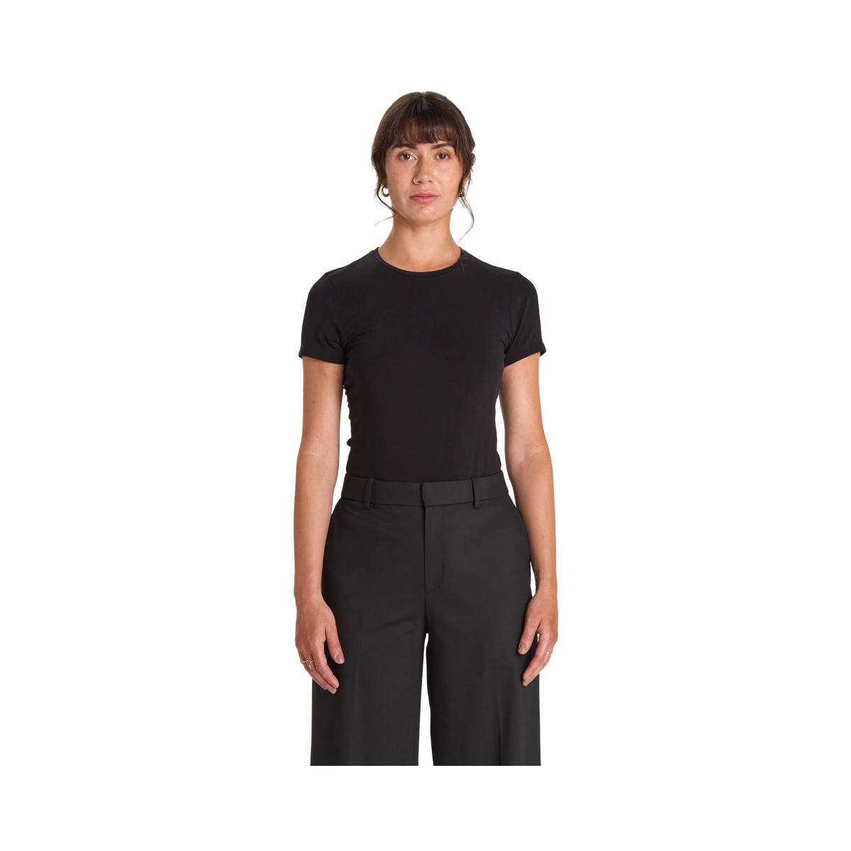 Crew-Neck Lyocell - Black