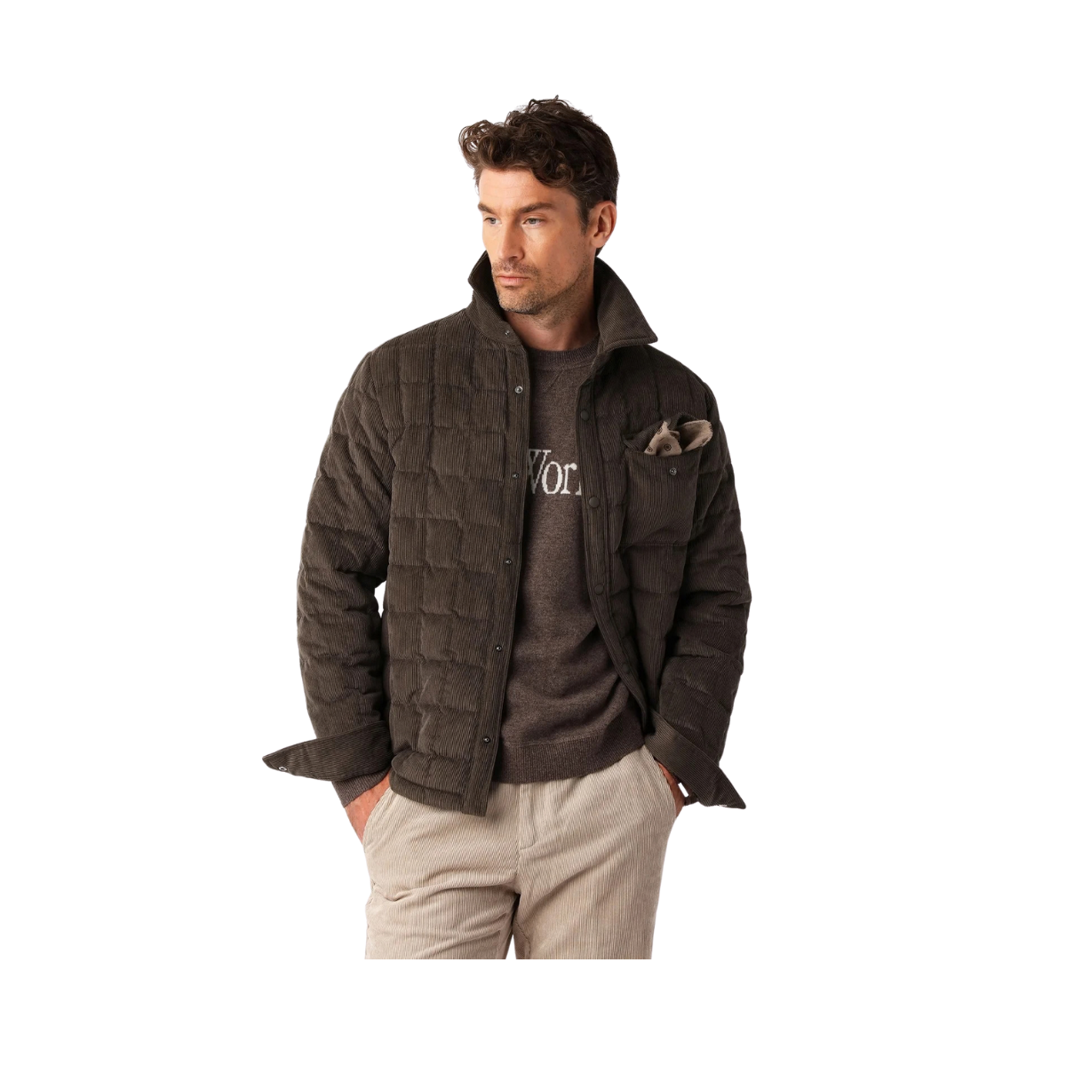Tech Cord Jkt - Chocolate