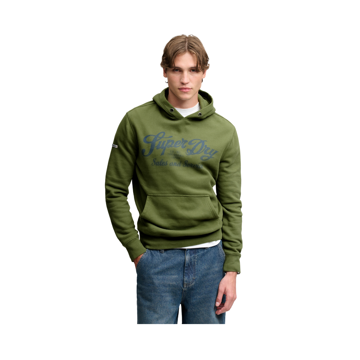 Vintage Script Hood - Vintage Sage Green