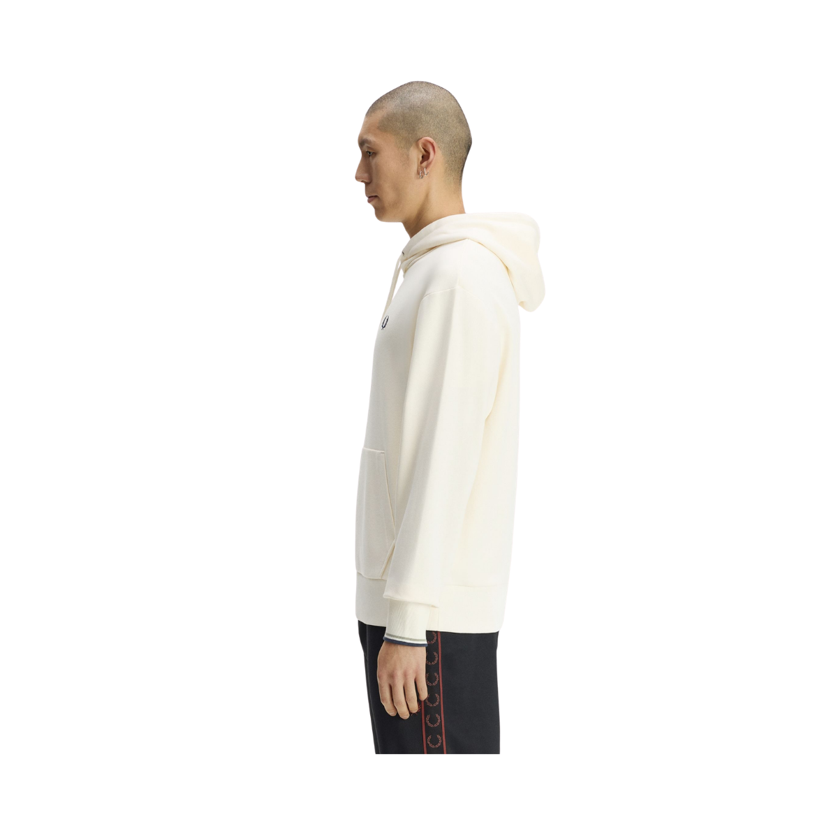 Tipped Hooded Sweatshirt - Ecru