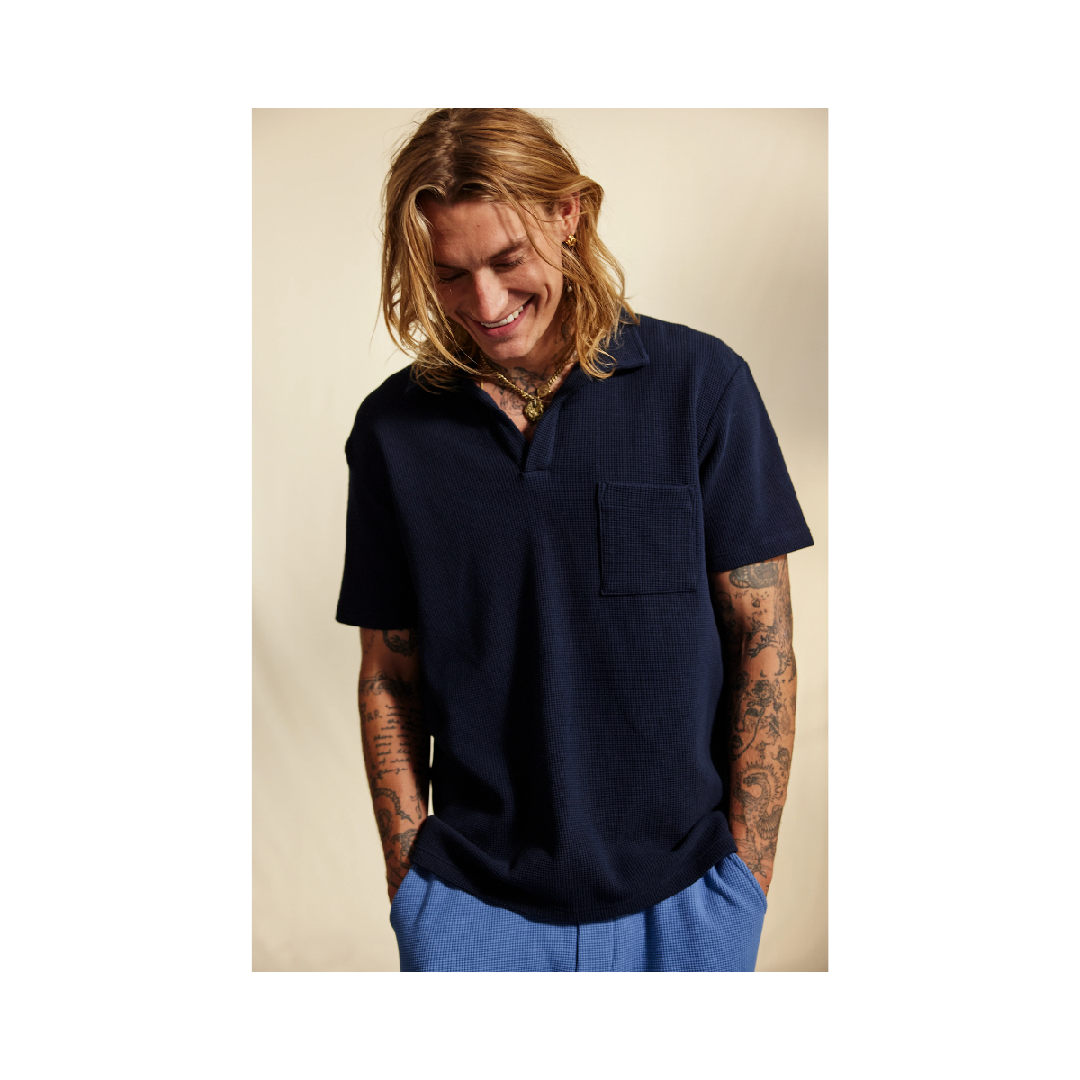 Melrose Polo Waffle - Total Eclips