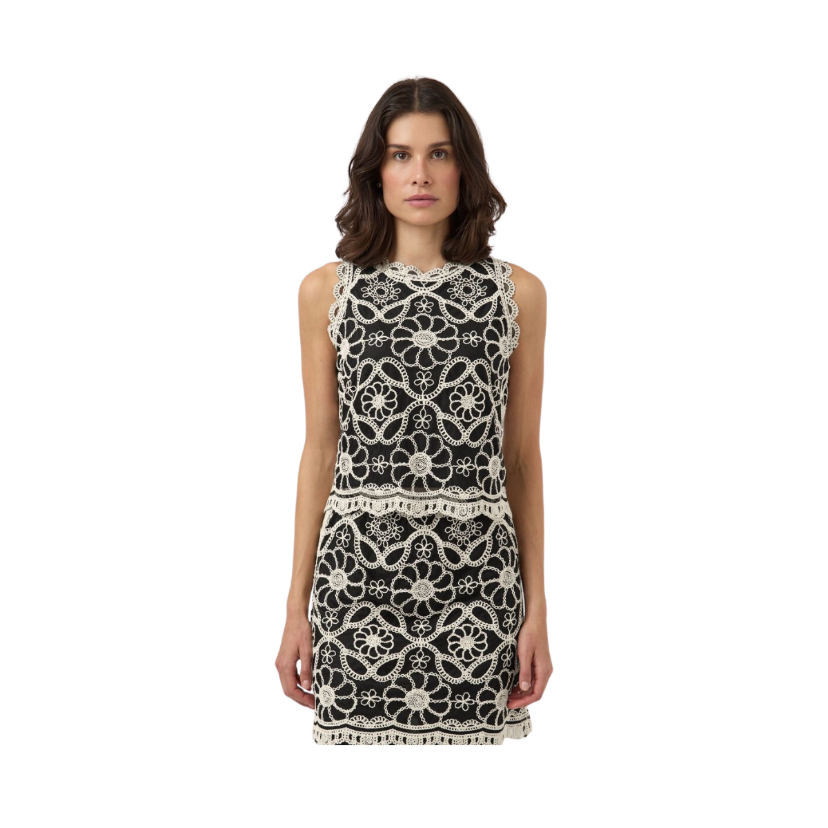 YASCilia Crochet Top - Black