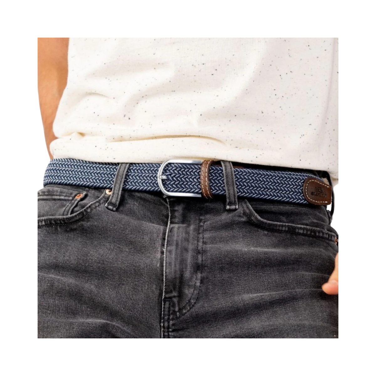 WOVEN ELASTIC BELT - TWO-TONED - The Bogota