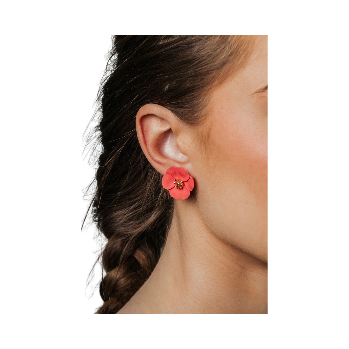 Flowe Small Earring - Coral