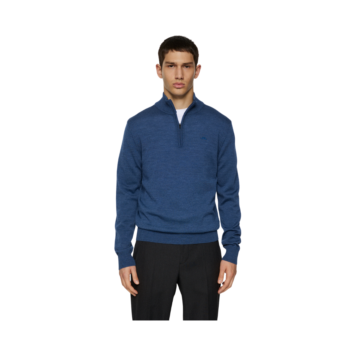 Kiyan Merino Quarter Zip - Vintage Indigo Melange