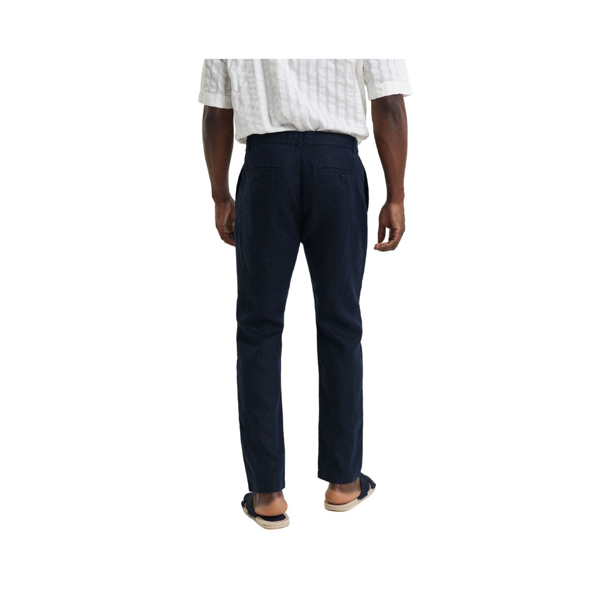 Relaxed Linen DS Pants - Evening Blue