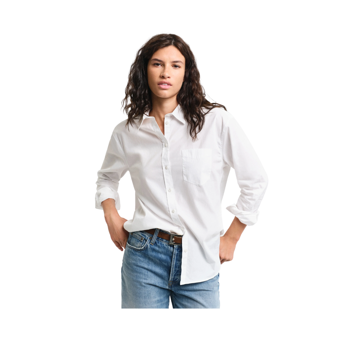 Relaxed Classic Poplin Shirt - White