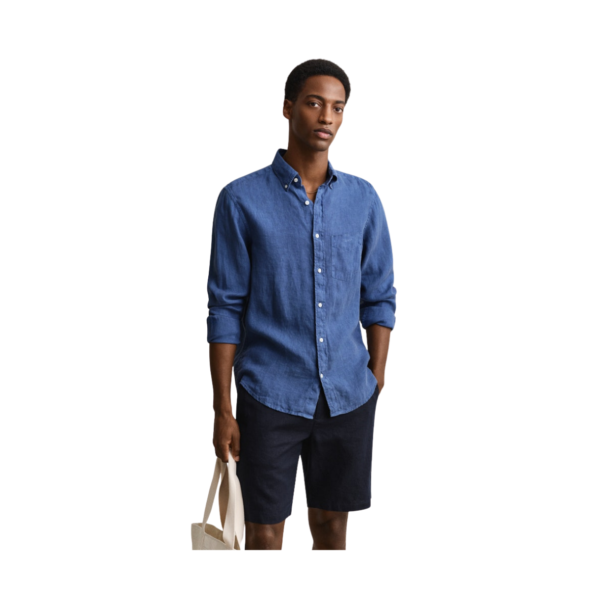 Gmnt Dyed Linen Shirt - VINTAGE BLUE