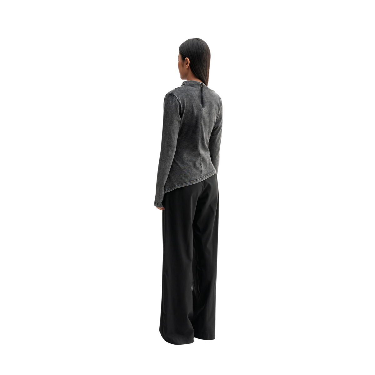 Lizi LS Jersey Tee - Washed Black