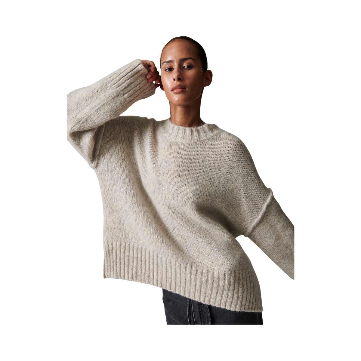 Josie - Soft Mohair - Light Grey Melange