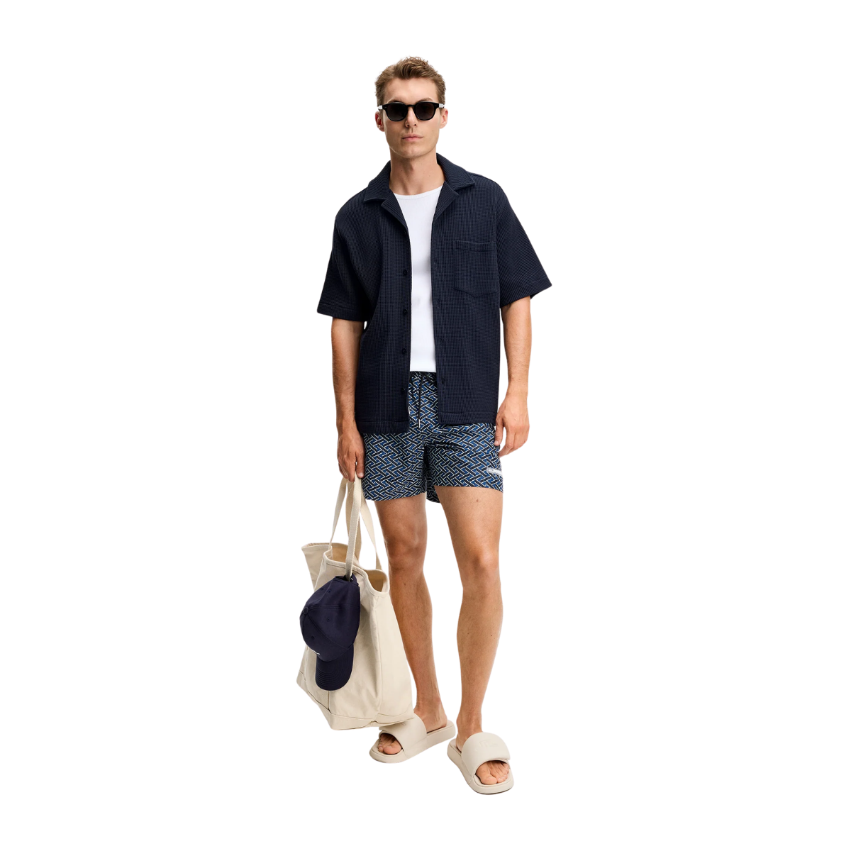 Banks Ladder Print Shorts - Ladder Estate Navy S