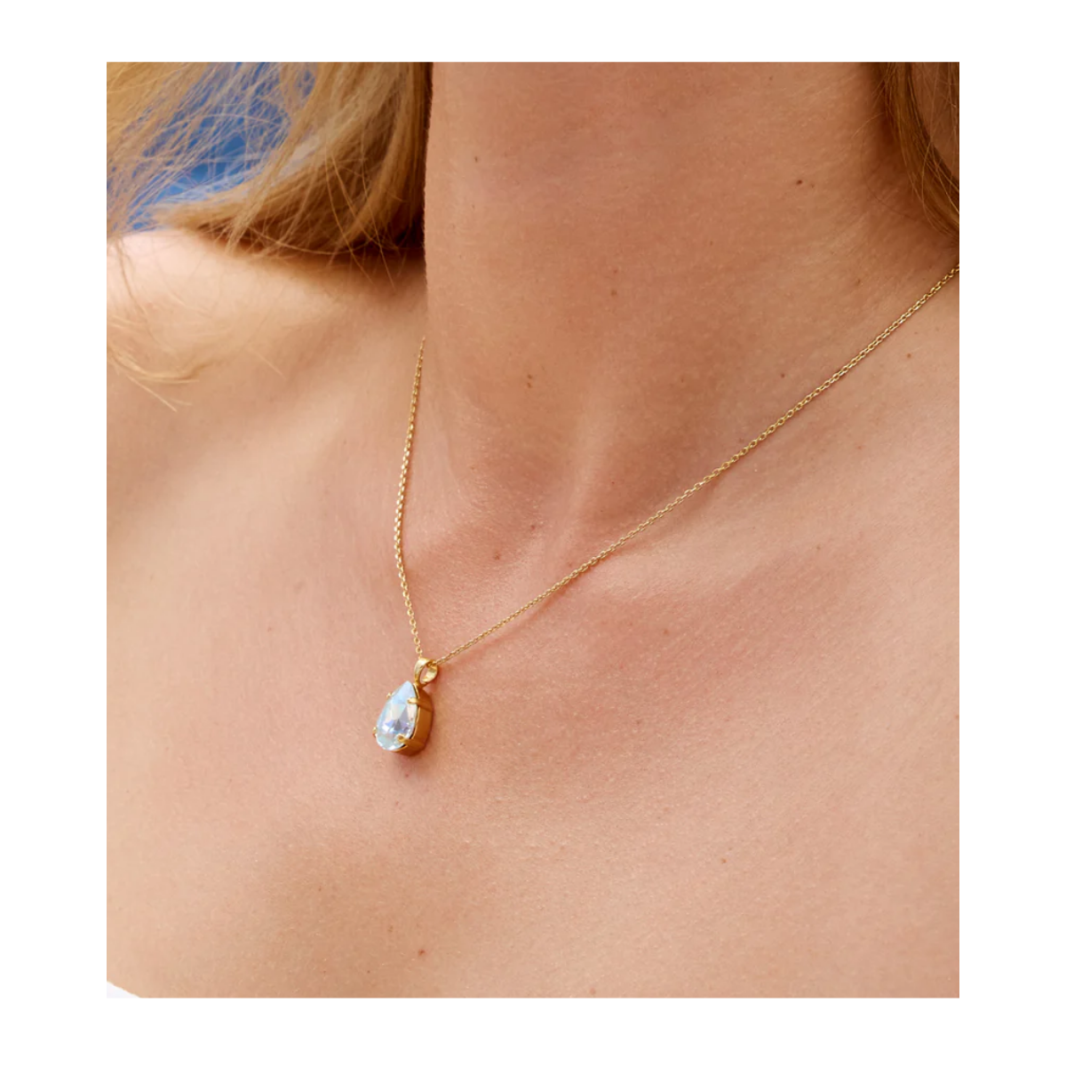 Mini Drop Necklace Gold - 07 Light Azore