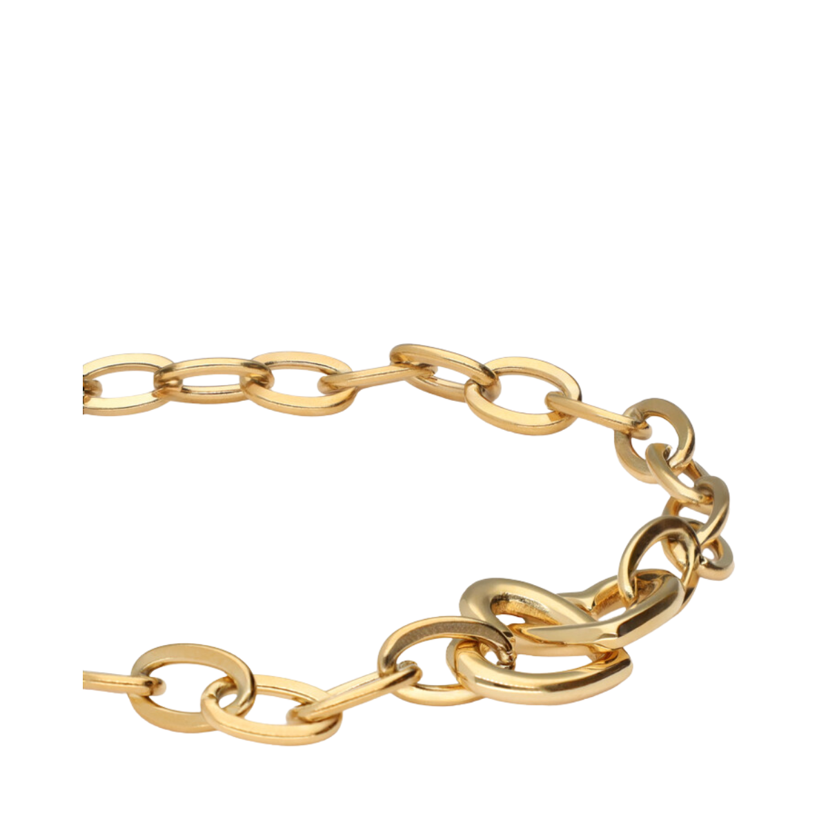 Bracelet chain 2 hearts - Gold