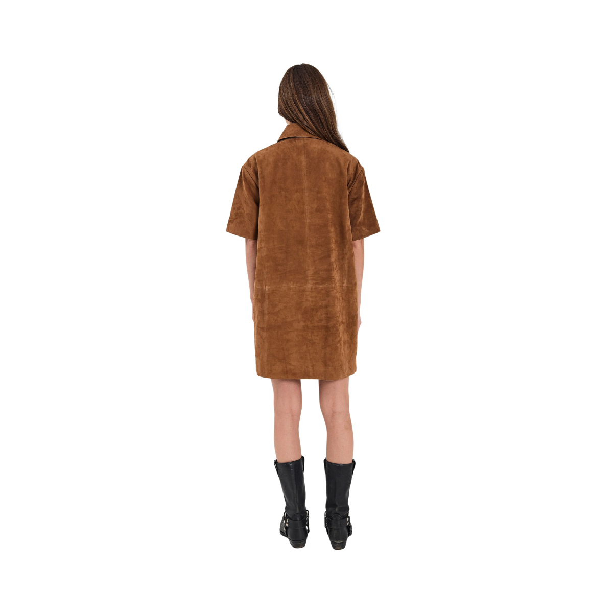 Kamilla Suede Dress - COGNAC