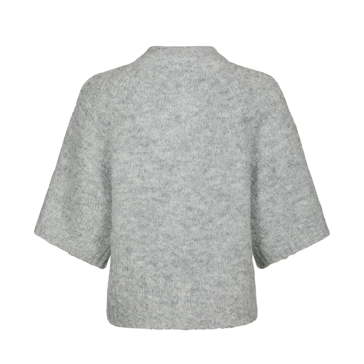 Benuta Fluffy Knit Cardigan - Grey Melange