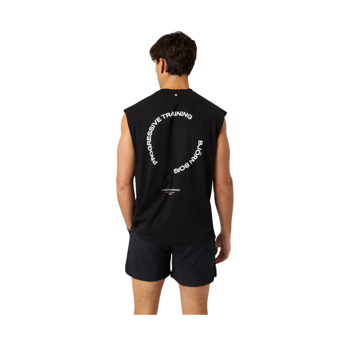 Borg Gym Sleeveless T-Shirt - Black Beauty