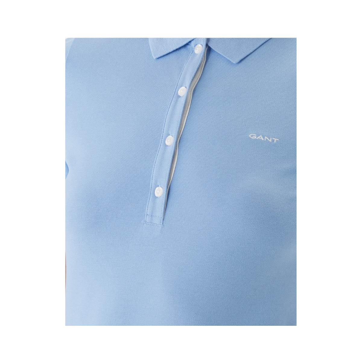 Slim Contrast Color Pique Dress - Hydrangea Blue