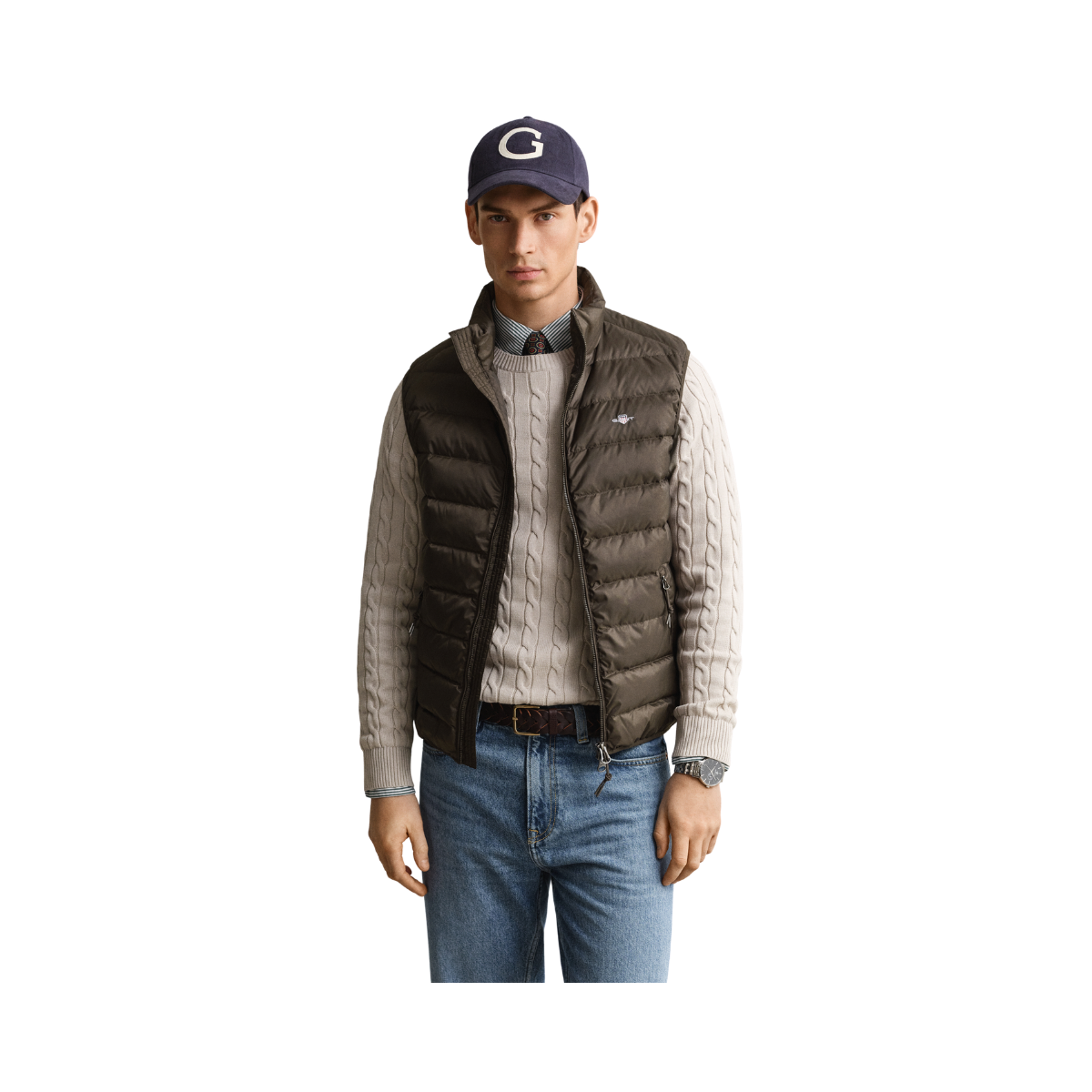 Light Down Vest - Shadow Brown